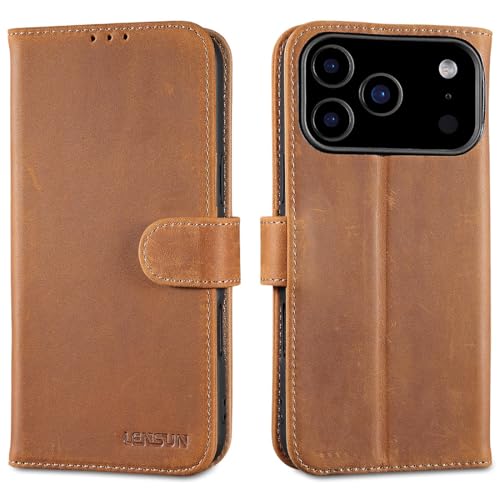 Coque portefeuille iPhone 17 Pro Max antichoc en cuir avec porte-carte RFID