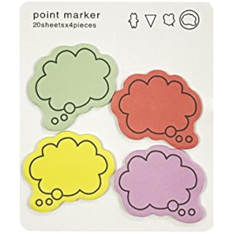 Wrapables Colorful Thinking Bubble Sticky Notes (Set of 2)