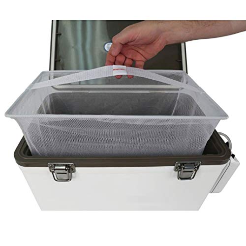 Engel 30Qt Live Bait Cooler Box With 2Nd Gen 2-Speed Portable Aerator Pump. Fishing Bait Station And Minnow Bucket For Shrimp, Minnows, And Other Live Bait - Englbc30-N In White #TOP3