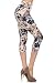 Leggings Depot Women's Popular Capri Cropped REGULAR and PLUS Printed High Waist Leggings Batch2 (Regular (Size 0-12), Bloom Time)
