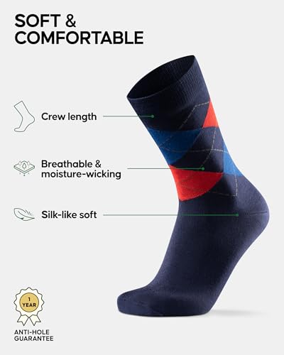 Image of DANISH ENDURANCE Crew Dress Socks, Viscose From Bamboo, 3 & 6-Pack