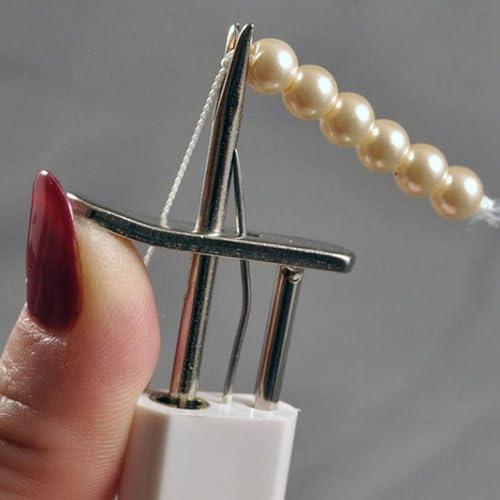 Bead Knotting Tool for Jewelry Making, Create Secure Knots, Pearl Stringing Beading Tool(White)