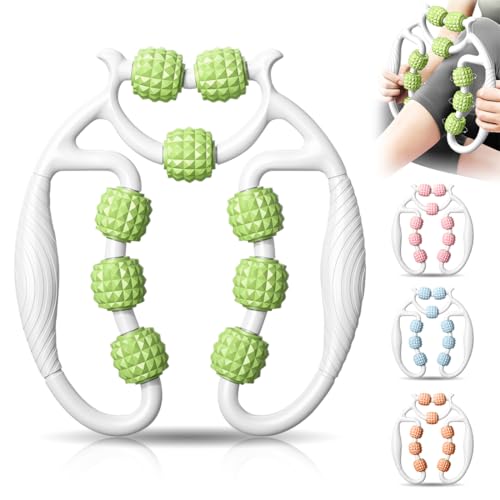 Yuragim Massage-Roller, Massageroller, Massageroller Beine, Beinmassagegerät Cellulite Deep Tissue Massage Arm, Massagerolle Mit Griff Bein, Massagerolle (Grün) Yuragim Massage-Roller, Massageroller, Massageroller Beine, Beinmassagegerät Cellulite Deep Tissue Massage Arm, Massagerolle Mit Griff Bein, Massagerolle (Grün)
