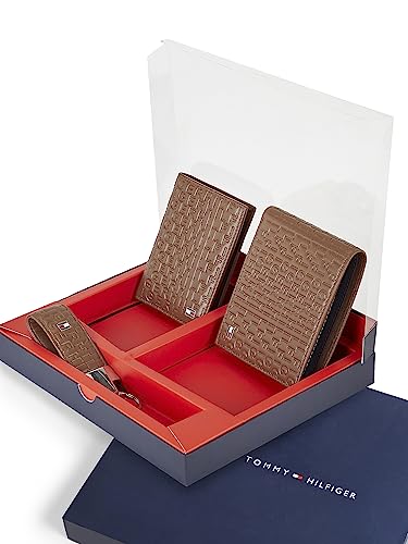 Tommy Hilfiger Brian Men Wallet+Card Case + Key Fob Gift Set for Men - Free Size, Brown 9 4125J8i5SpL