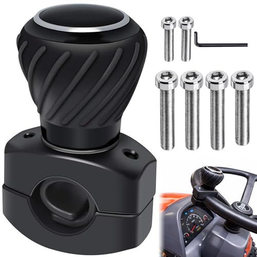 Boule de Volant Compatible avec Kubota John Dee-Re, Universel Bouton de Direction Suicide Bouton Power Handle Spinner pour Voitures Camion Tondeuse Tracteur Bateau...