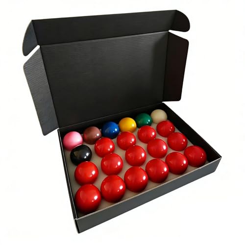 TriUnytion Juego de Bolas de Billar Snooker 52,5 mm 22 Piezas, Bola de Mesa de Billar de Resina, Bolas 15 Rojas, 6 Colores y 1 Blanca