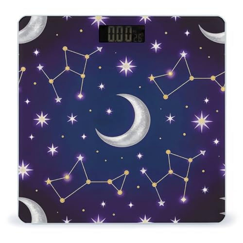 Báscula digital de baño con patrón celestial miniatura 1