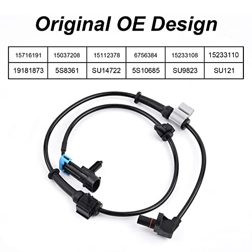 Speedwow 2Pcs 970-011 Als482 Abs Wheel Speed Sensor Front Left Right For Chevy Avalanche 1500 Express 1500 2500 Silverado 1500 Suburban Tahoe, For Gmc Savana Sierra Yukon Xl, For Cadillac Escalade #TOP1