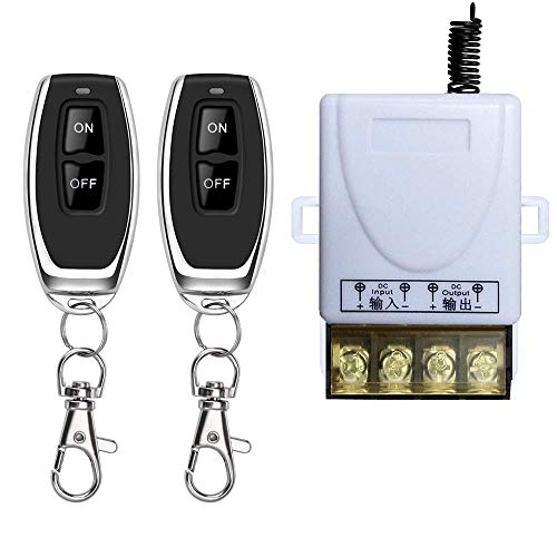 DONJON Interruptor Remoto inalámbrico con 328 pies de Largo Alcance DC 12V/24V/72V...