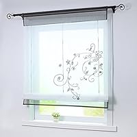 Joyswahl Raffrollo Voile Raffgardinen mit Tunnelzug Alina Gardinen BxH 60x120cm Grau 1er Pack
