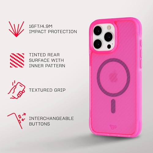 Image of Tech21 EvoArmor for iPhone 16 Pro Max - Compatible with MagSafe - Impact Protection Case 21x Military Standard Tested in Pink