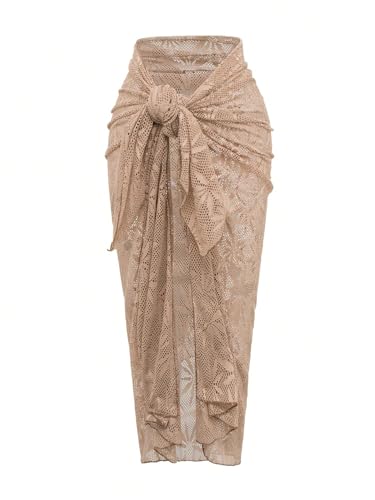 Image of ZAFUL Swimsuit Coverup for Women Slit to Thigh Beach Cover Ups Swim Bathing Suit Flowy Maxi Skirt