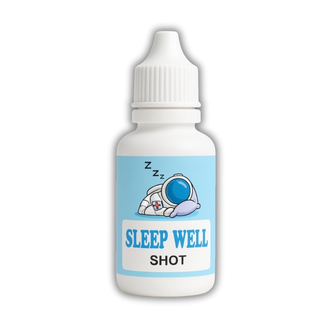 Sleep Well Shot Natural Herbal Sleep Supplement for Deep Relaxation | Stress Relief Liquid -Bedtime Drink | 9 Shots FOR MEN & WOMEN | 5 Ml Per Shot-image-1