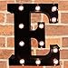 Decorative LED Illuminated Letter Marquee Sign - Alphabet Marquee Letters with Lights For Wedding Birthday Party Christmas Night Light Lamp Home Bar Decoration E, Black