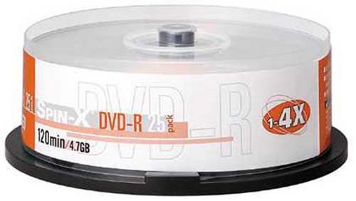 Amazon.co.jp: ビデオ録画用120分/4.7GB DVD-R 120Spinx25 1-4倍速 25