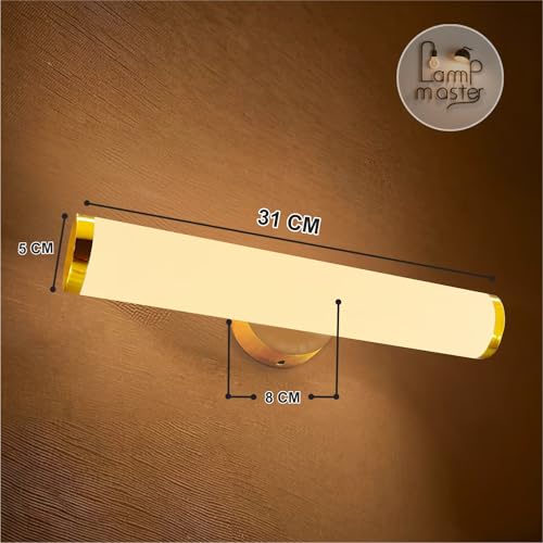Image of Round Acrylic Luxurious LED Wall Light for Mirror, Wash Basin, Bedroom, Hotel Passage, Living Room | Soft & Bright White LED Lighting - 1 Pack (Warm White, Pack of 2)
