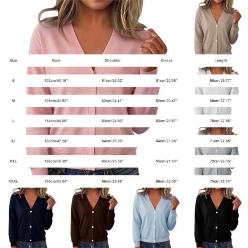 Etroizye Sweaters for Women Cardigan Oversized Lightweight Cozy Fall Tops Brown L - image 7