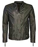 Anlass: Party/Abendmode MUSTANG Herren Lederjacke Mit Absteppungen Parker S braun
