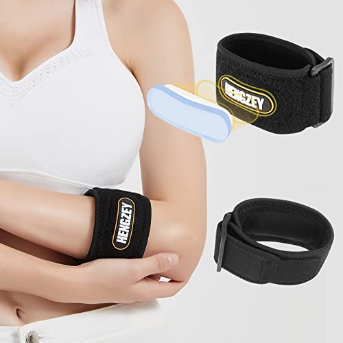 Hengzey (2 Pack) Specially Designed Elbow Brace For Tendonitis And Tennis Elbow, Tennis Elbow Brace For Men Women, Golfers Elbow Strap For Elbow Pain Relief, Elbow Compression Sleeve #TOP11