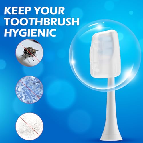 Image of 5pcs Toothbrush Head Covers Cap & Travel Case for Oral-B /Oral-B Pro /Phlips Sonicare /iO Series Electric Toothbrush, Portable Protective Case and Toothbrush Cover Set (Gradient)