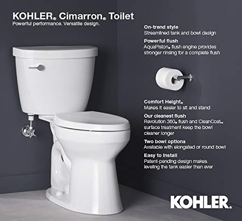 Kohler K-31615-7 Cimarron Toilet Tank, Black Black