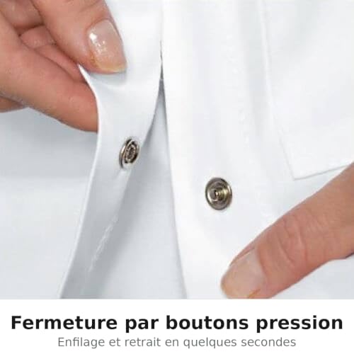 KODAMA Blouse Blanche Chimie Lycée Collège 100% Coton Adulte Unisexe – vue 3