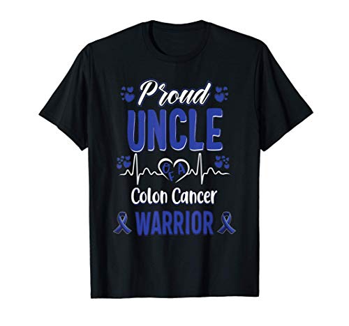 Oncle Colon, fier ruban de sensibilisation au cancer Bleu T-Shirt
