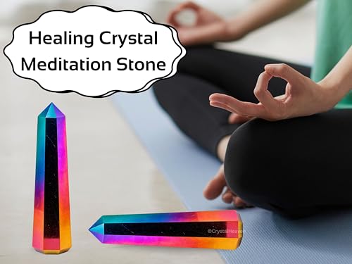 Image of Certified Titanium Aura Quartz Tower Obelisk Point For Chakra