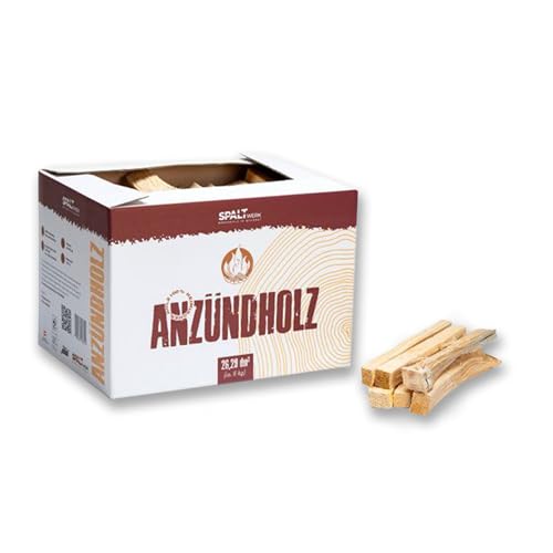 Anzündholz Karton 24,5dm³ hochwertiges Fichtenholz leicht entflammbar Kamin, Holzofen, Grill, Lagerfeuer, Feuerschale lange haltbar 100% Naturprodukt