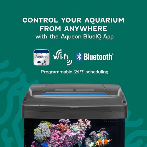 Image of Coralife SMART BioCube Jr, Aquarium Kit, Wi-Fi and Bluetooth Compatible, for Saltwater and Freshwater Environments, 14 Gallons