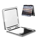 【CONSTRUCTION DURABLE ET ÉLÉGANTE】 Fabriqué avec un intérieur robuste en alliage de zinc et PVC, ce miroir de poche garantit une fiabilité durable et un aspect élégant.