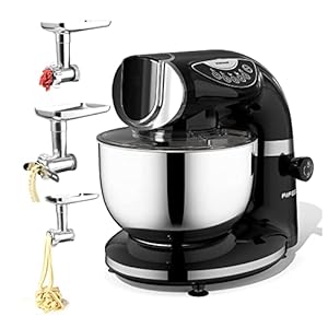 Aifeel Stand Mixer 800W, 8.5QT Bowl, 7 in 1 Multifunctional Kitchen Mixer with Dough Hook, Whisk, Beater, Meat Grinder…
