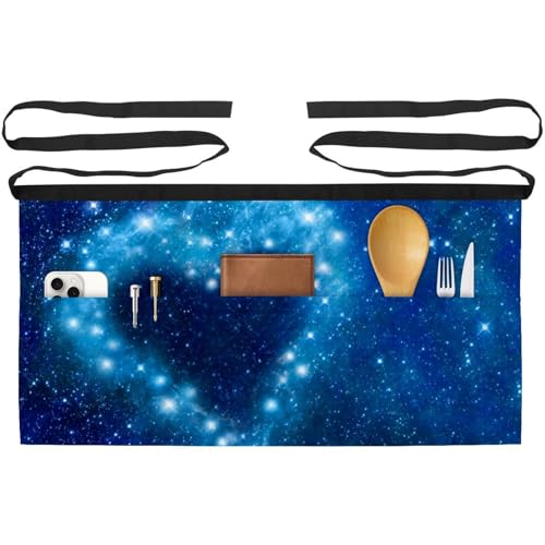 Demi-tablier de cuisine multicolore avec 3 poches de rangement pour un travail fluide