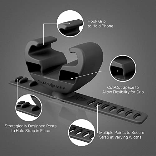 image for Black Harp Silicone Phone Holder Compatible with Peloton Bike & Peloto