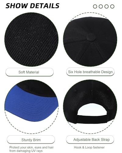 Image of Handepo 24 Pcs Blank Baseball Caps Adjustable Back Strap Unisex Blank Design Caps Plain Unisex Hats for Men Women