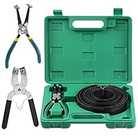 Glarks 15-teiliges Kolbenring-Kompressor-Werkzeug-Set mit 2 Kolbenringzangen und 14 Kolbenringen (62–145 mm) für die Reparatur von Pkw, LKW, Automotoren