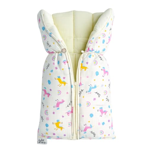 Image of Muslin Cotton Sleeping Bag for Newborn Baby|Carry Nest|New Pattern|Lightweight|Skin Friendly|Convertible|Hypoallergenic|Portable Bassinet