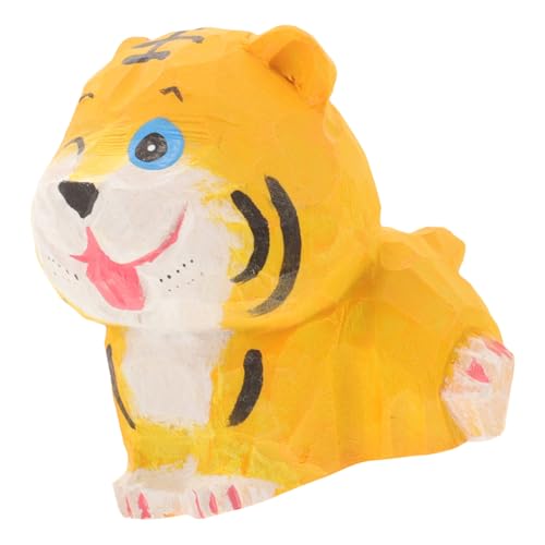 Figurine de tigre en bois pour dynamiser une décoration intérieure terne