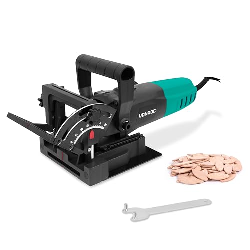 VONROC Fraiseuse Lamello Multifonction VONROC BG501AC - Affûteuse de Table Compacte 900W avec Contrôleur de Vitesse, Lame 100mm, Arbre Flexible et Accessoires Inclus