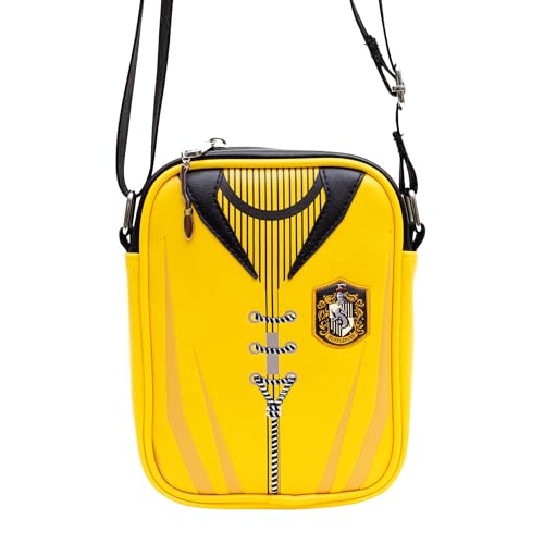 The Wizarding World of Harry Potter Vegan Leather Crossbody Bag with Adjustable Straps, Hogwarts Hufflepuff Quidditch Uniform4