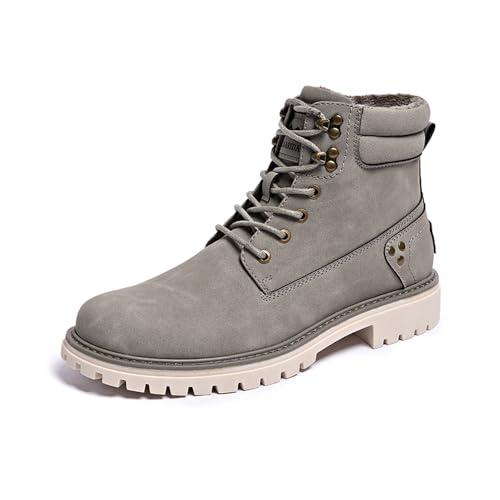Image of Mens Snow Boots Fur Lined Hiking Boots Waterproof Anti-Slip Outdoor Climbing Shoes