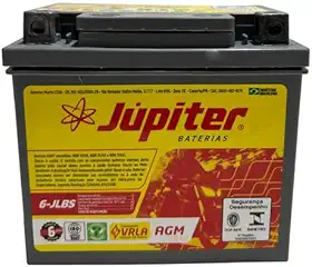 Bateria Júpiter Moto 6lbs Gel Amg Titan Biz Bros Nxr Fan 6ah