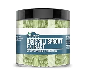 Earthborn Elements 200 Broccoli Extract Capsules Broccoli Extract powder comes from the plant Brassica oleracea Pure & Undiluted: Never any additives or fillers 200 Day Supply: More than 6 months of peak health support Encapsulated in USA