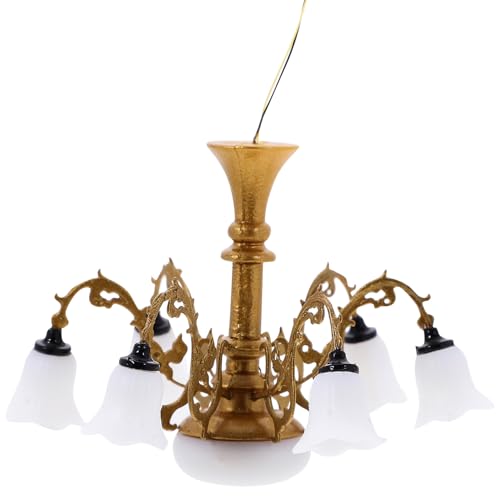 PERSELOSO 模型吊灯 ミニチュアシャンデリアライト 製 耐久性 高精細装飾 リビングルーム用ミニ吊り下げ照明 模型インテリア用