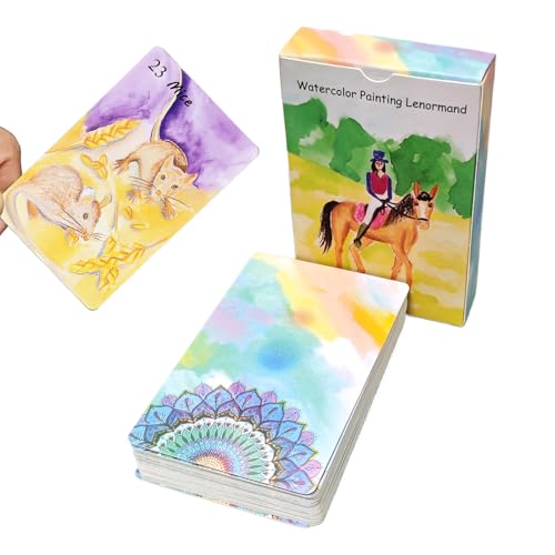 Tarjetas de mesa para principiantes, juegos de cartas para principiantes, accesorios de juego de mesa en estilo acuarela, accesorios de juego de mesa en estilo acuarela, juegos de cartas de acuarela
