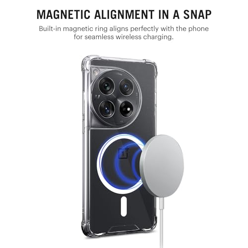 Image of DailyObjects Clear Magnetic Phone Case Cover Compatible with OnePlus 12 | Wireless Charging Slim Back Cover | 2 Layer Edge Protection & Shockproof