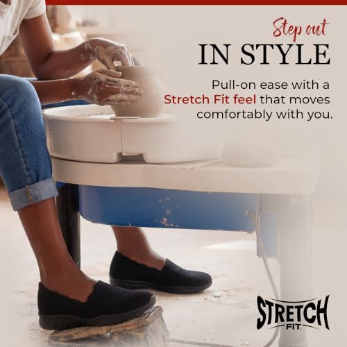 Image of Skechers Women's Seager Stat Scalloped Collar Engineered Skech-Knit Slip-on Classic Fit Loafer