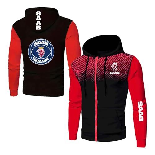 NXTBHDCW Sudadera con Capucha Collision Color para Hombre De S.A.A.B Sudaderas De Manga Larga Chándal De Primavera Y Otoño Abrigos Holgados Estampados-HongS||S