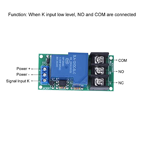 Garosa 2pcs 1-Way Time Relay Module with Optocoupler Isolation 30A Relay Expansion Module Low Level Trigger with Optocoupler Isolation 12VDC 80mA