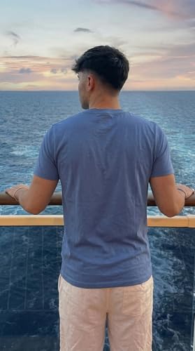 Image of Men's Solid Round Neck T-Shirt | Regular Fit Cotton Casual Tee | Half Sleeve | S to 3XL Sizes | Soft Breathable Everyday Wear for Daily Use, Gym, Summer & Casual Wear
